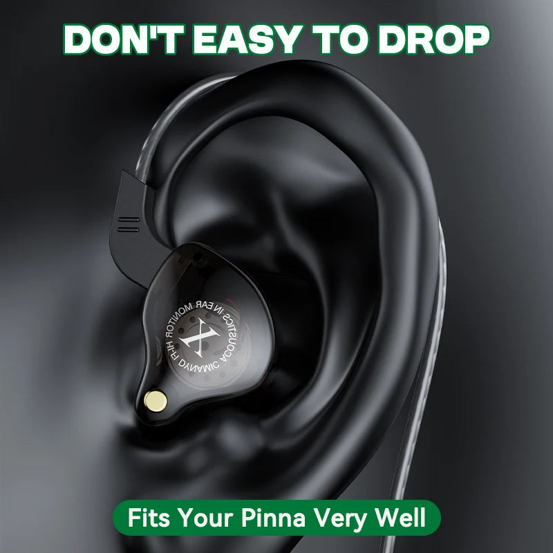 Wired Earphones with Heavy Bass — 3.5mm & USB-C, Noise Cancelling & Mic
