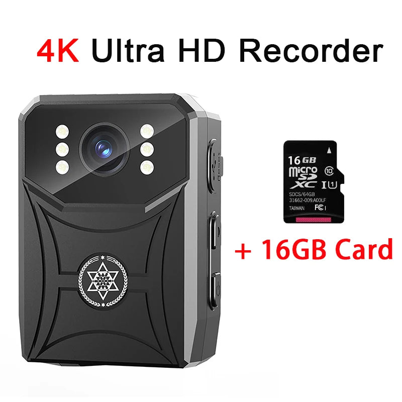 4K Body Camera with Night Vision & WiFi