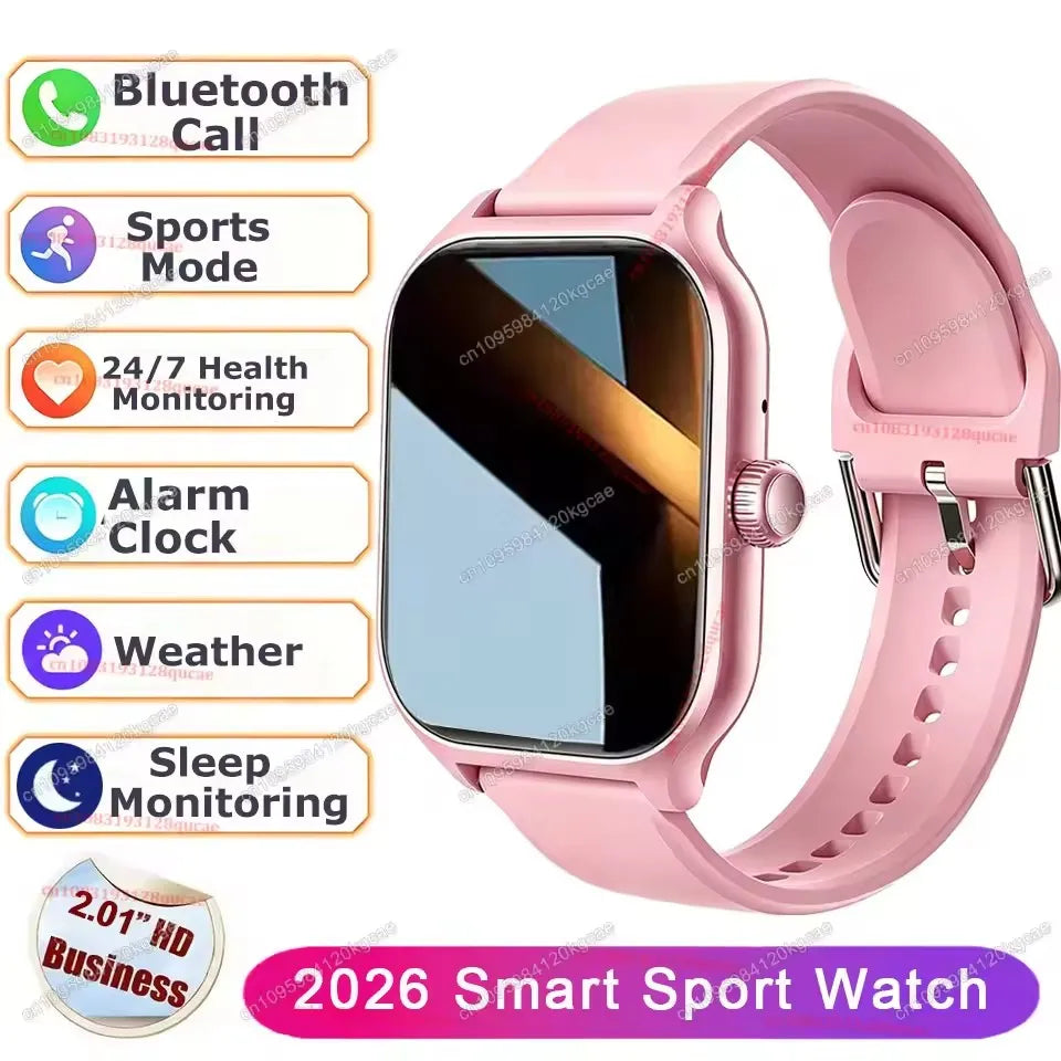 Smart Watch for Android & iOS — 2.01" Display, Heart Rate & Sleep Tracking