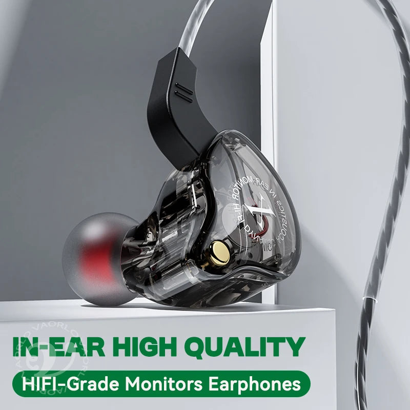 Wired Earphones with Heavy Bass — 3.5mm & USB-C, Noise Cancelling & Mic