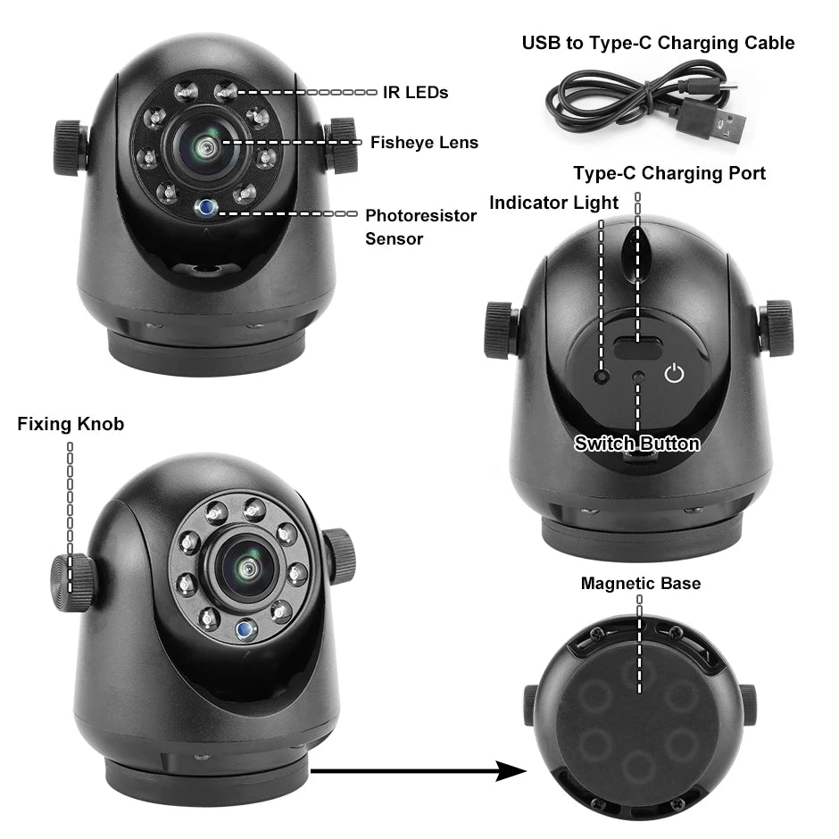 5G WiFi Wireless Rear View Camera with Night Vision