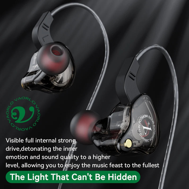Wired Earphones with Heavy Bass — 3.5mm & USB-C, Noise Cancelling & Mic