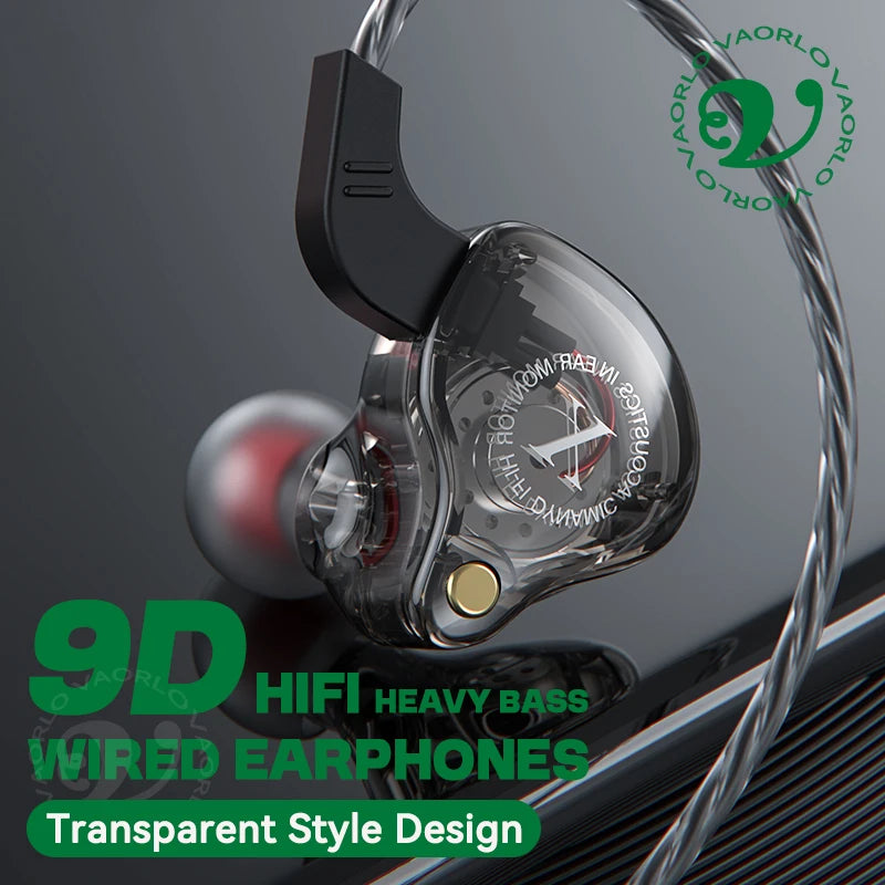 Wired Earphones with Heavy Bass — 3.5mm & USB-C, Noise Cancelling & Mic