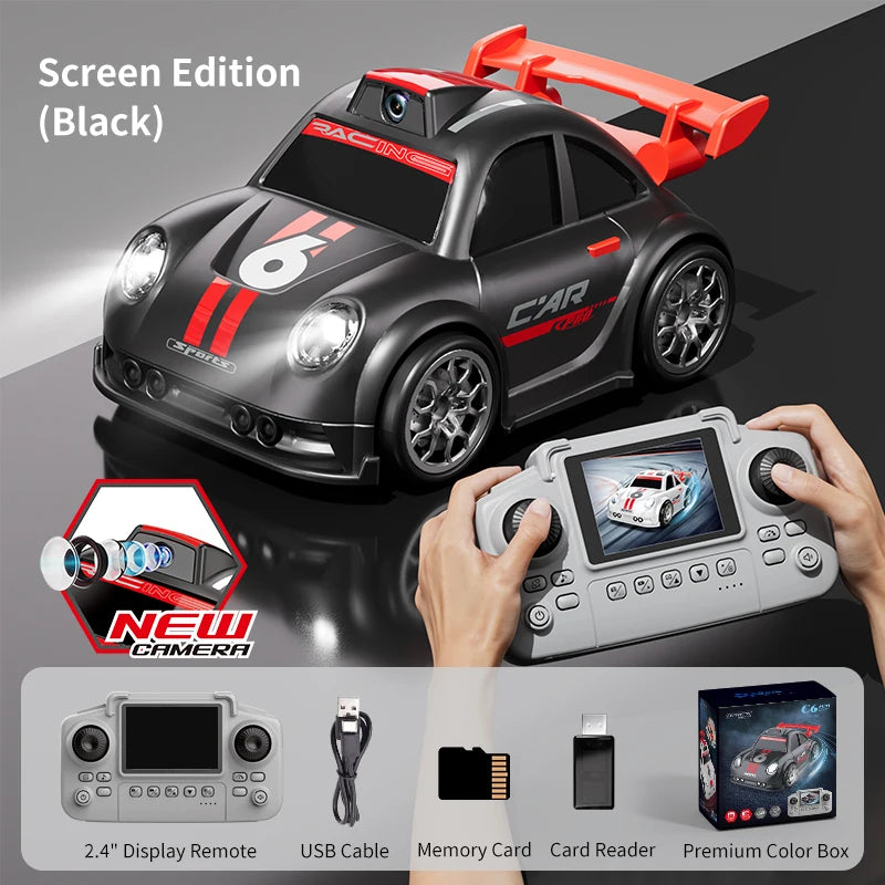 2026 New C6 RC Drift Car with Dual Mode Lights Sound Camera Screen Control Car Smart Induction Following Children's Toys Gift