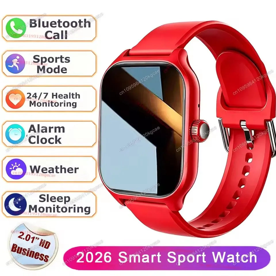 Smart Watch for Android & iOS — 2.01" Display, Heart Rate & Sleep Tracking