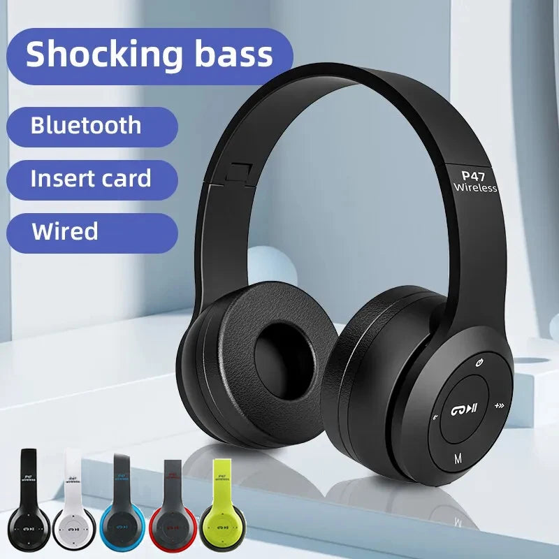 Over-Ear Wireless Headphones — Bluetooth 5.0, Noise Cancelling & Built-In Mic