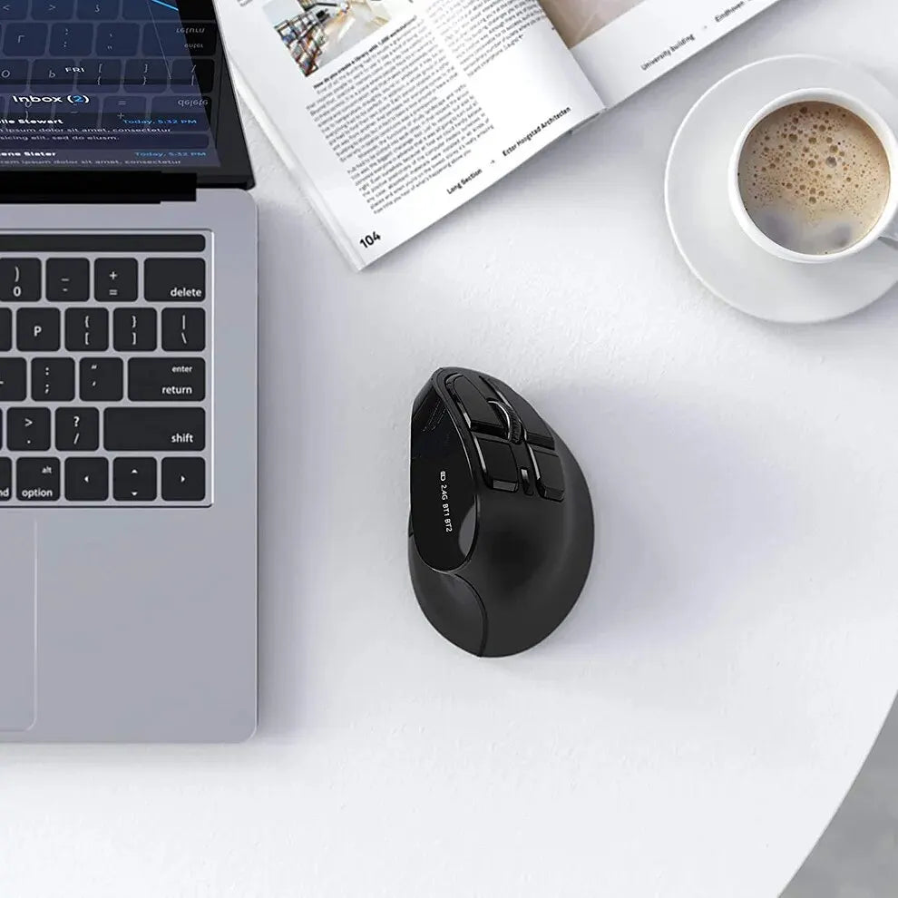 Ergonomic Wireless Mouse — Bluetooth & 2.4G for Mac & PC