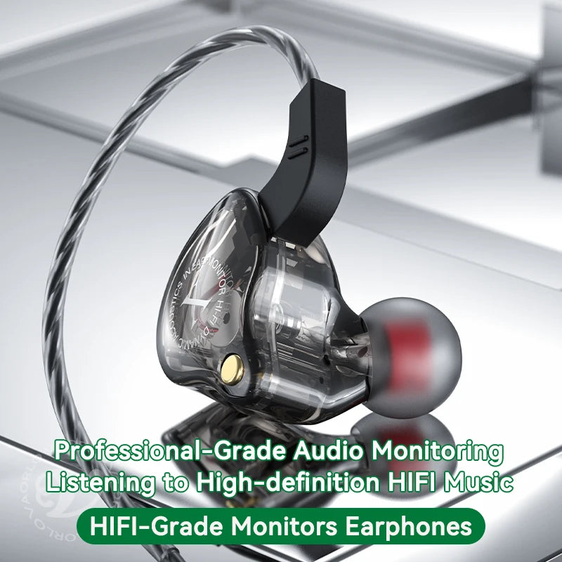Wired Earphones with Heavy Bass — 3.5mm & USB-C, Noise Cancelling & Mic