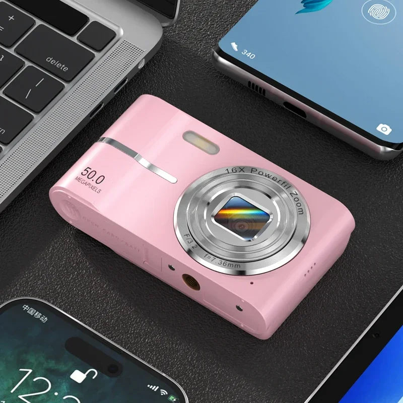 50MP Digital Camera with 16X Zoom & Anti-Shake