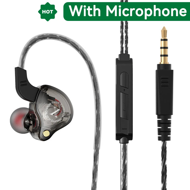 Wired Earphones with Heavy Bass — 3.5mm & USB-C, Noise Cancelling & Mic