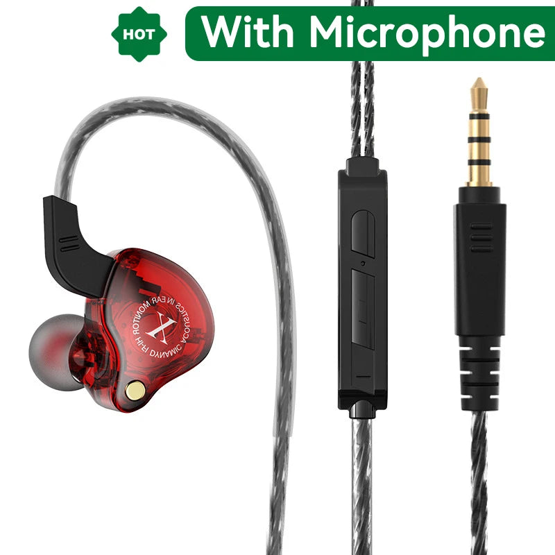 Wired Earphones with Heavy Bass — 3.5mm & USB-C, Noise Cancelling & Mic