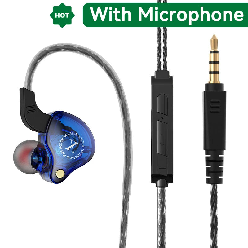 Wired Earphones with Heavy Bass — 3.5mm & USB-C, Noise Cancelling & Mic