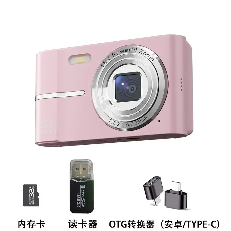 50MP Digital Camera with 16X Zoom & Anti-Shake