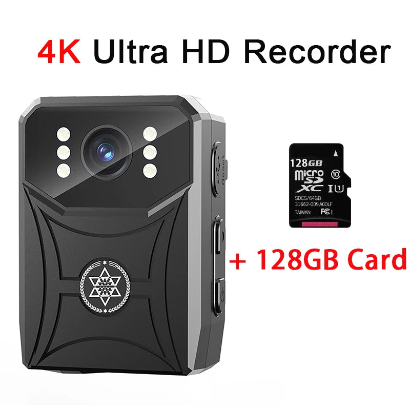 4K Body Camera with Night Vision & WiFi