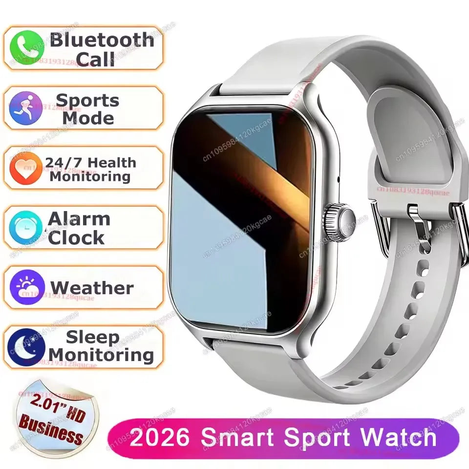 Smart Watch for Android & iOS — 2.01" Display, Heart Rate & Sleep Tracking