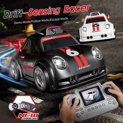 2026 New C6 RC Drift Car with Dual Mode Lights Sound Camera Screen Control Car Smart Induction Following Children's Toys Gift