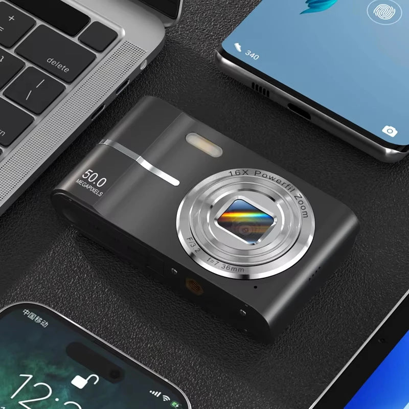 50MP Digital Camera with 16X Zoom & Anti-Shake