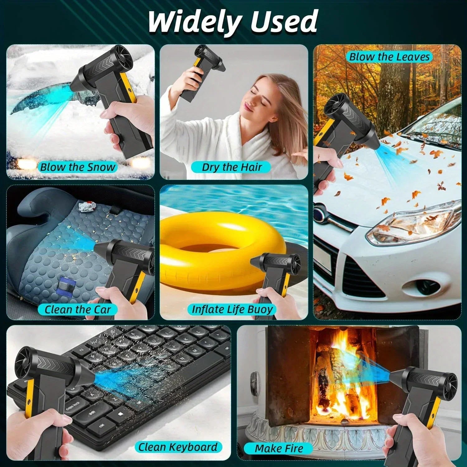 High-Power USB Electric Air Blower — Cordless Dust Cleaner