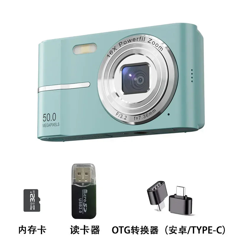 50MP Digital Camera with 16X Zoom & Anti-Shake