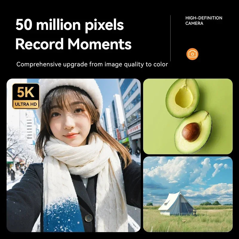 50MP Digital Camera with 16X Zoom & Anti-Shake