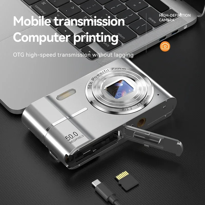 50MP Digital Camera with 16X Zoom & Anti-Shake
